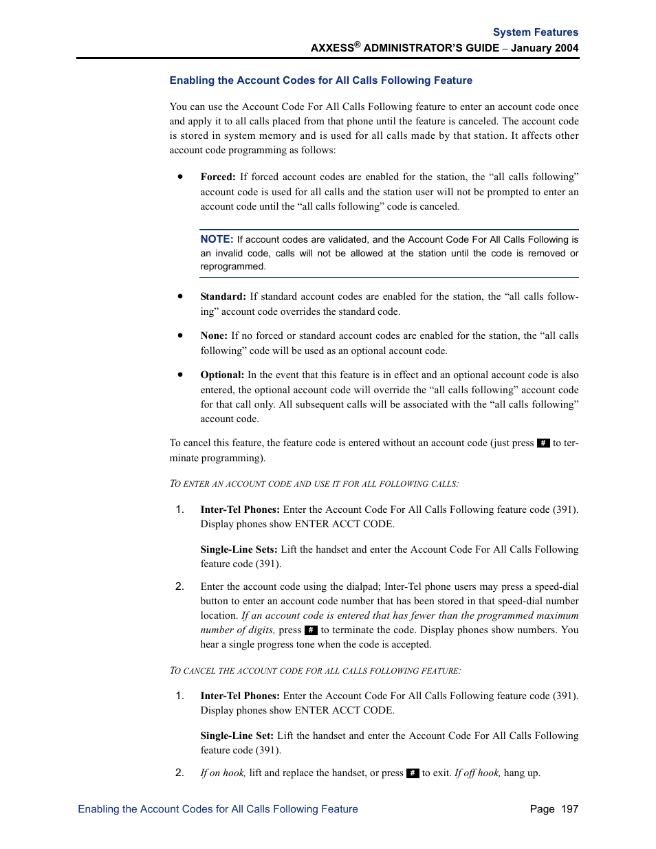 Inter-Tel Axxess User Manual | Page 213 / 342