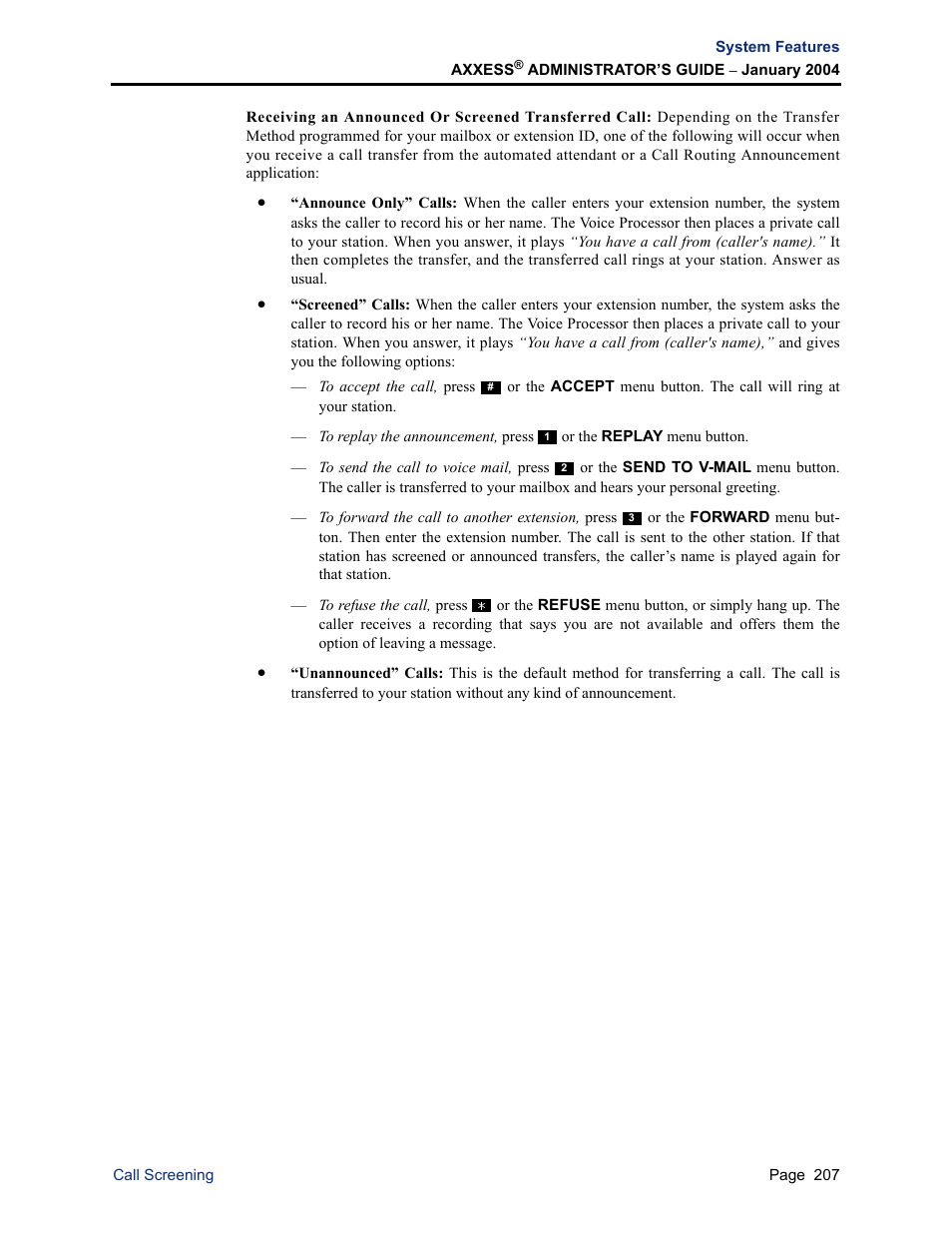 Inter-Tel Axxess User Manual | Page 223 / 342