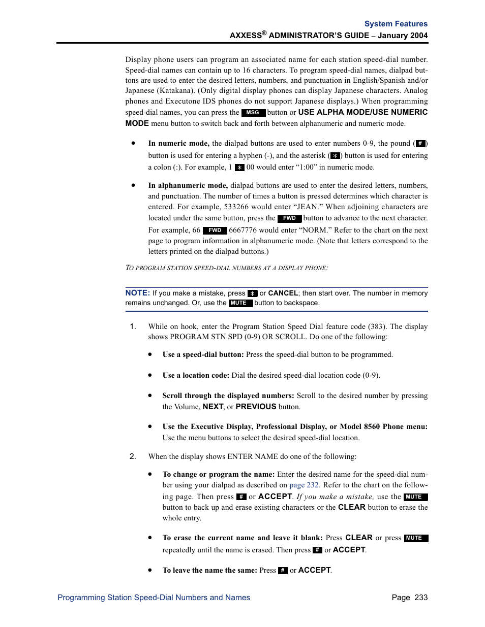 Inter-Tel Axxess User Manual | Page 249 / 342
