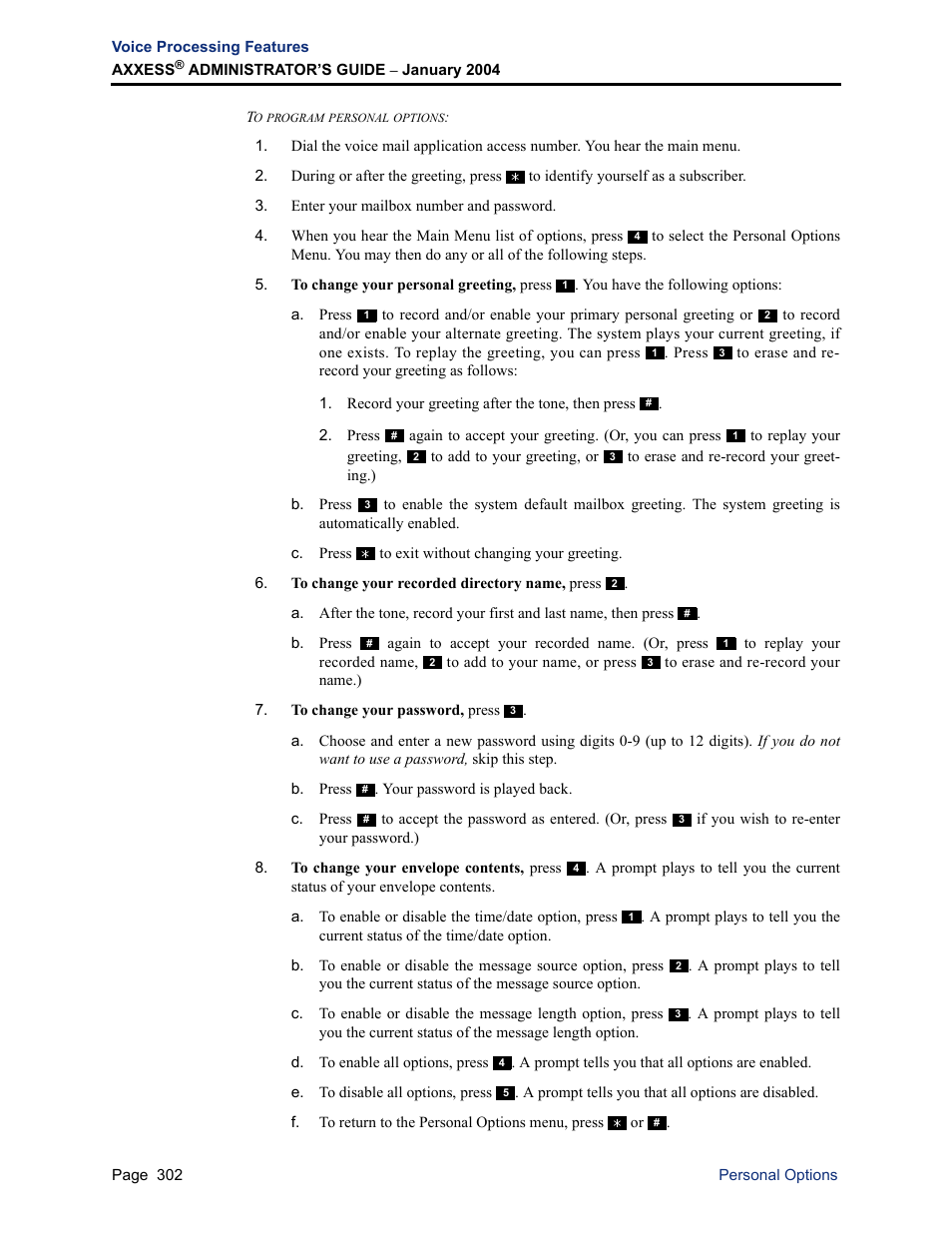 Inter-Tel Axxess User Manual | Page 318 / 342
