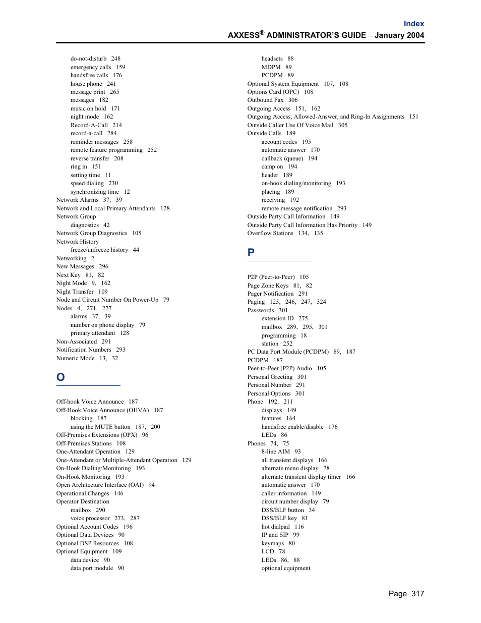Inter-Tel Axxess User Manual | Page 333 / 342