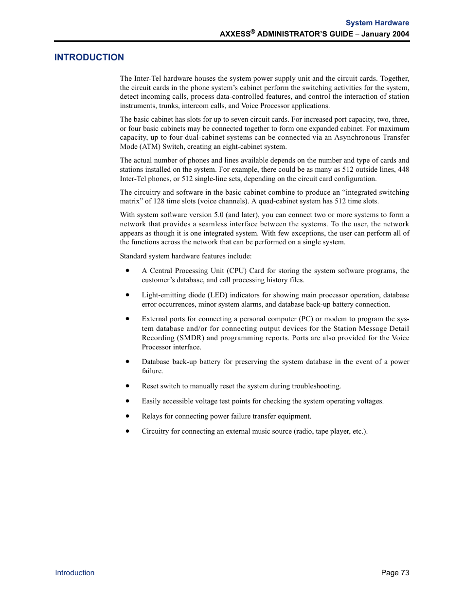 Introduction | Inter-Tel Axxess User Manual | Page 89 / 342