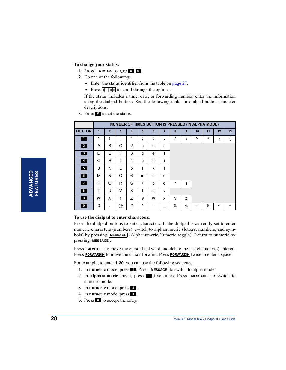 Inter-Tel 8622 User Manual | Page 42 / 90