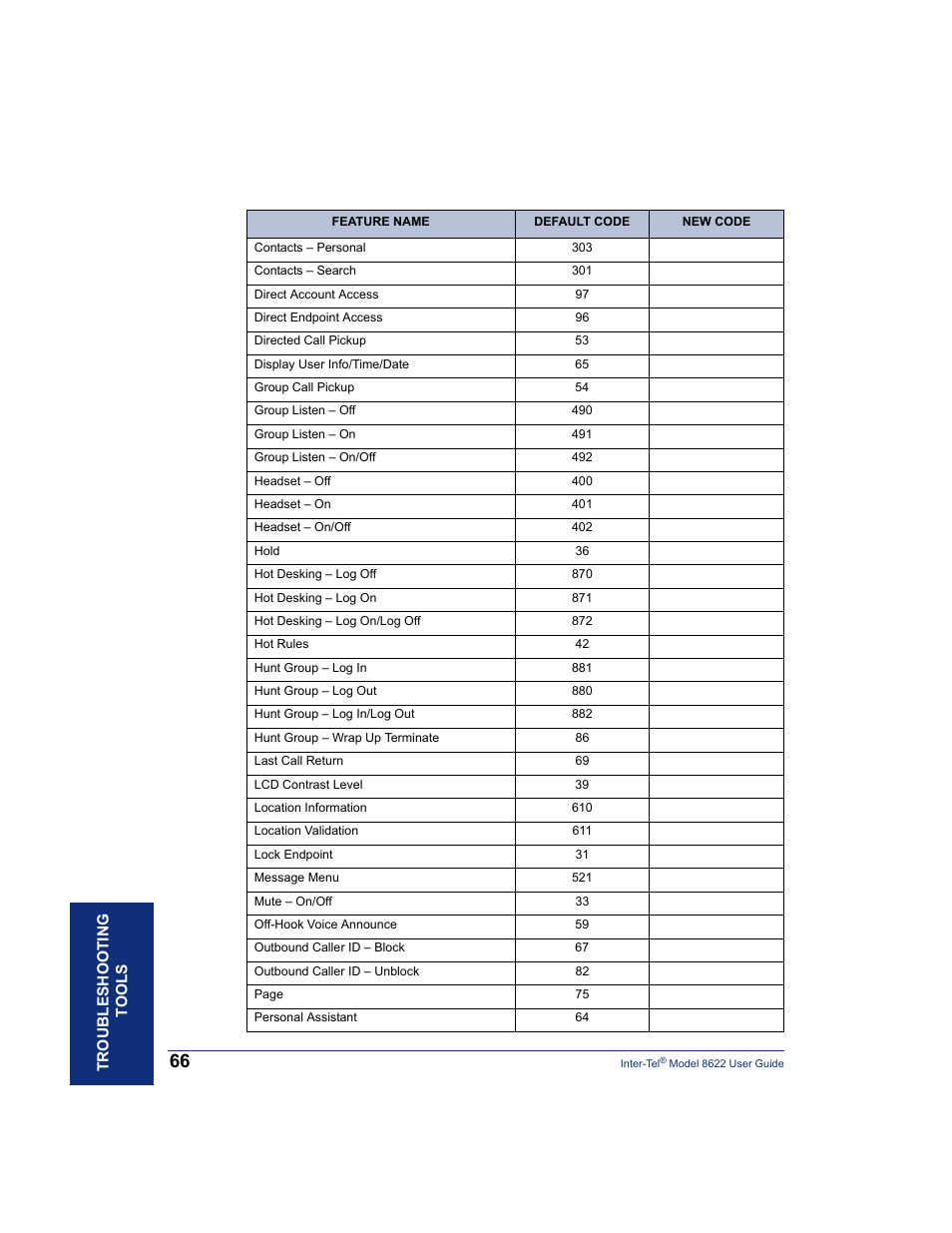 Inter-Tel 8622 User Manual | Page 80 / 90