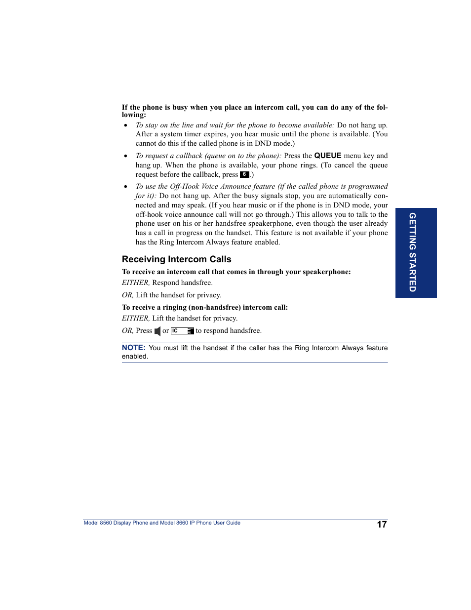 Inter-Tel AXXESS 8560 User Manual | Page 27 / 92