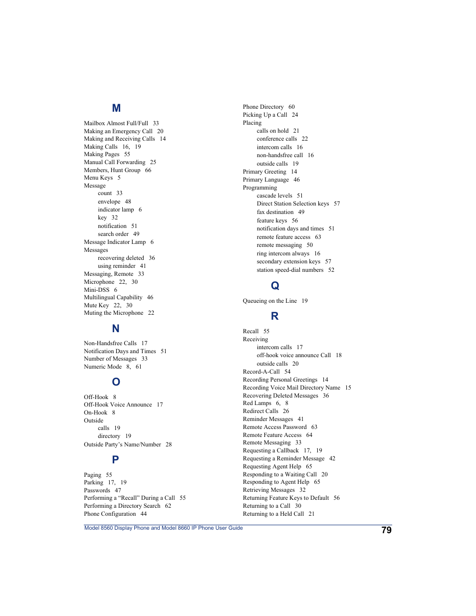 Inter-Tel AXXESS 8560 User Manual | Page 89 / 92
