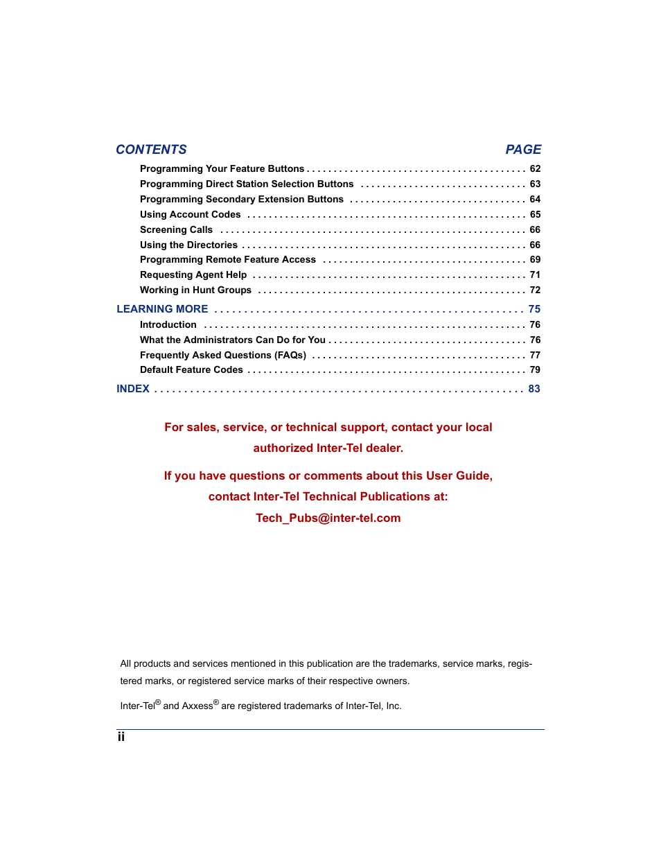 Inter-Tel AXXESS 8660 User Manual | Page 10 / 98