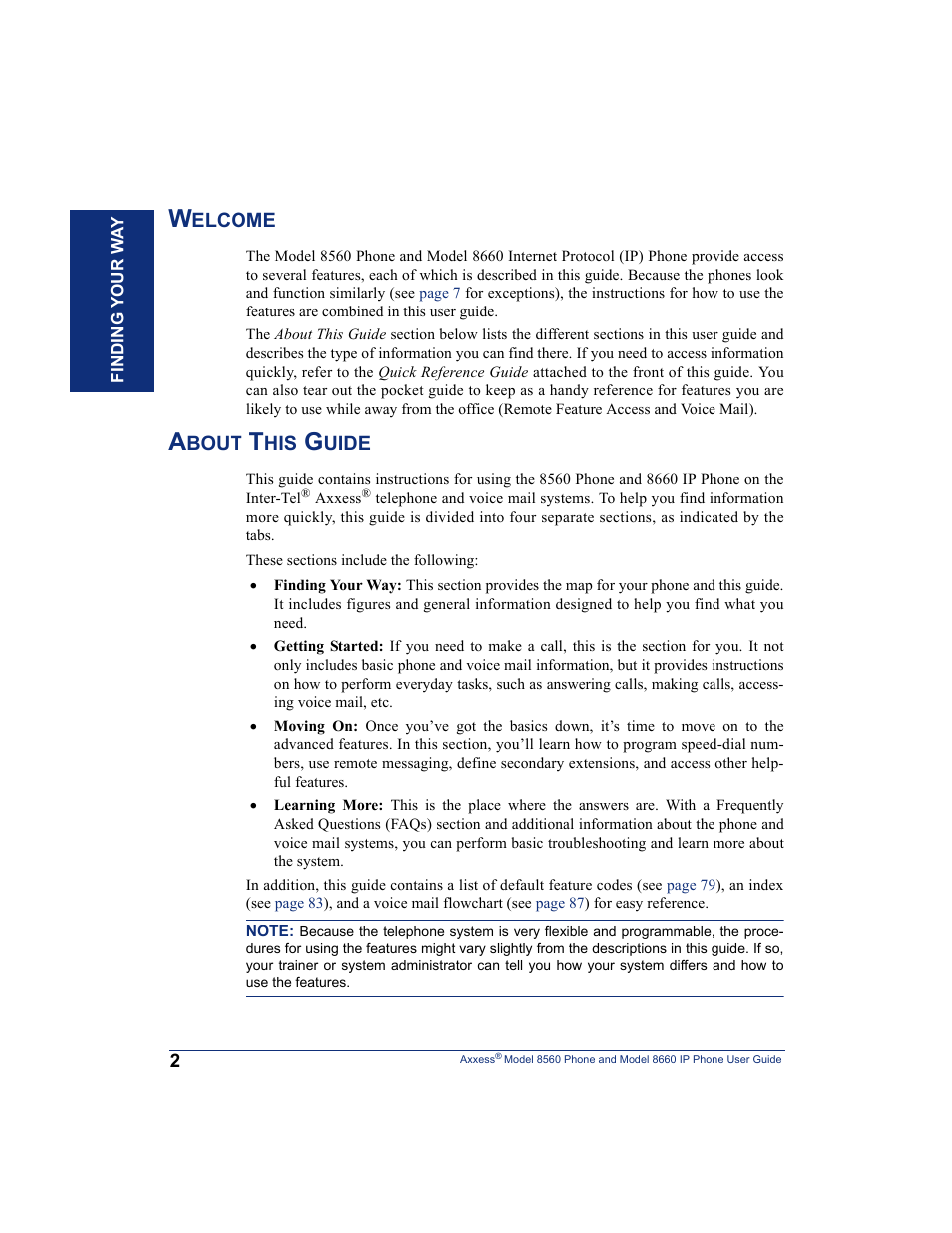 Welcome, About this guide, Welcome about this guide | Inter-Tel AXXESS 8660 User Manual | Page 12 / 98