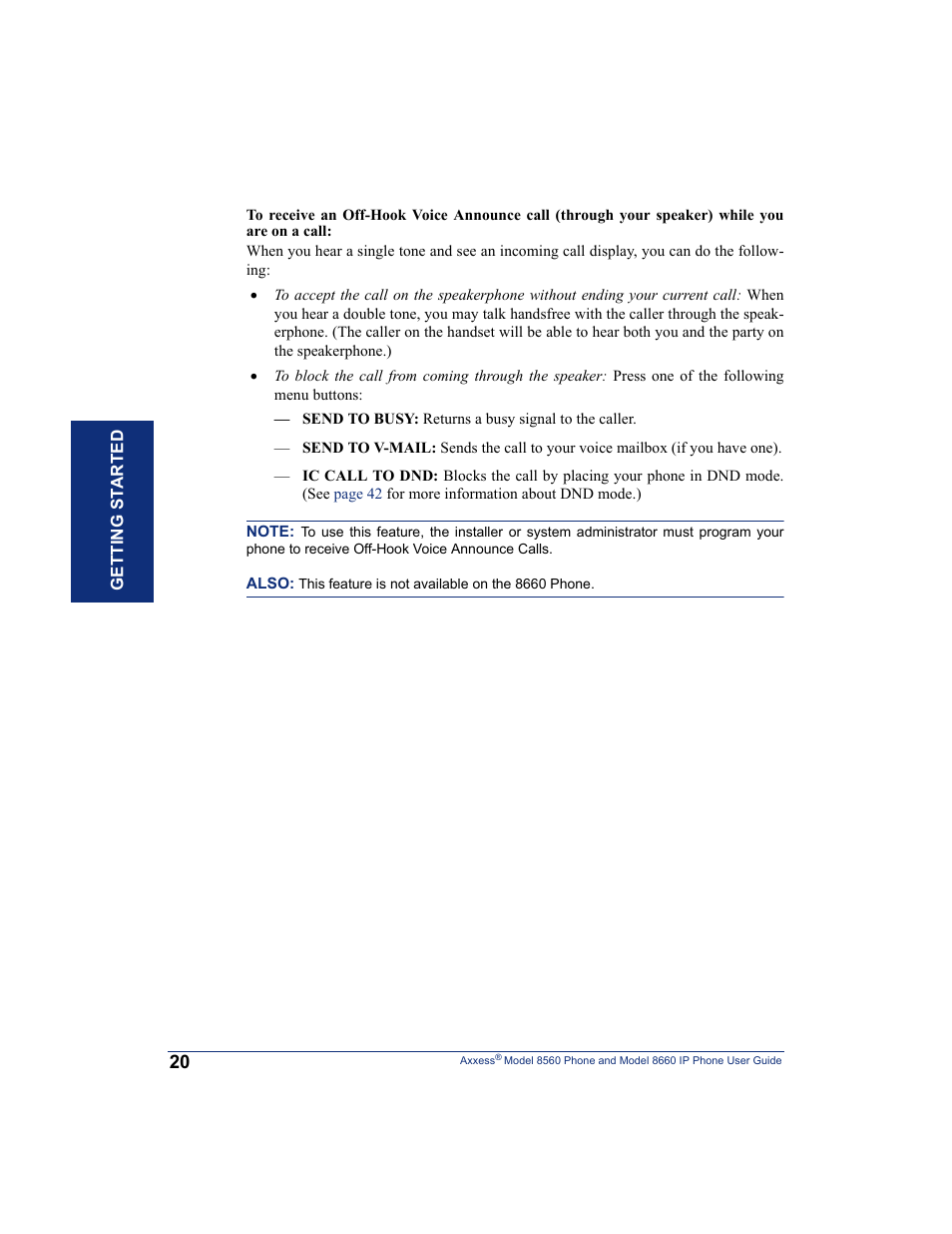 Inter-Tel AXXESS 8660 User Manual | Page 30 / 98