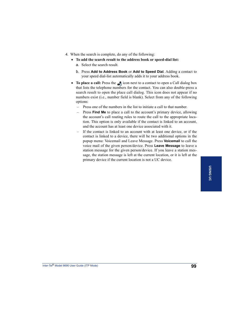 Inter-Tel ENDPOINT 8690 User Manual | Page 105 / 156