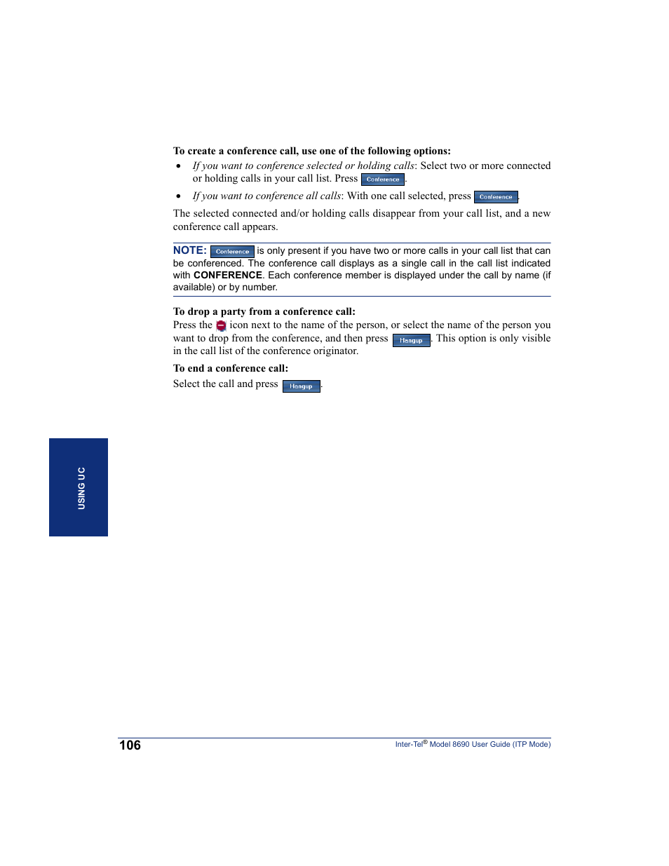 Inter-Tel ENDPOINT 8690 User Manual | Page 112 / 156