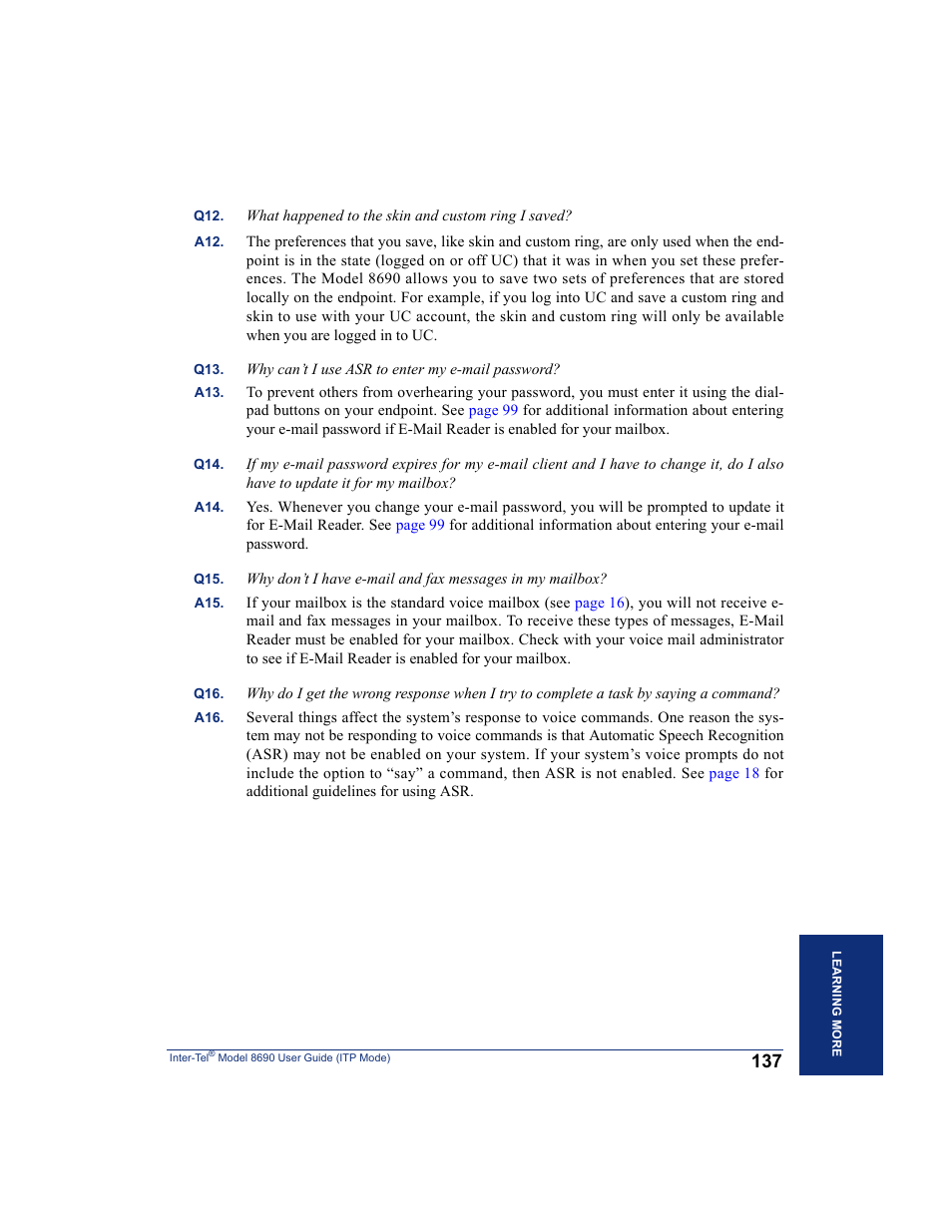 Inter-Tel ENDPOINT 8690 User Manual | Page 143 / 156