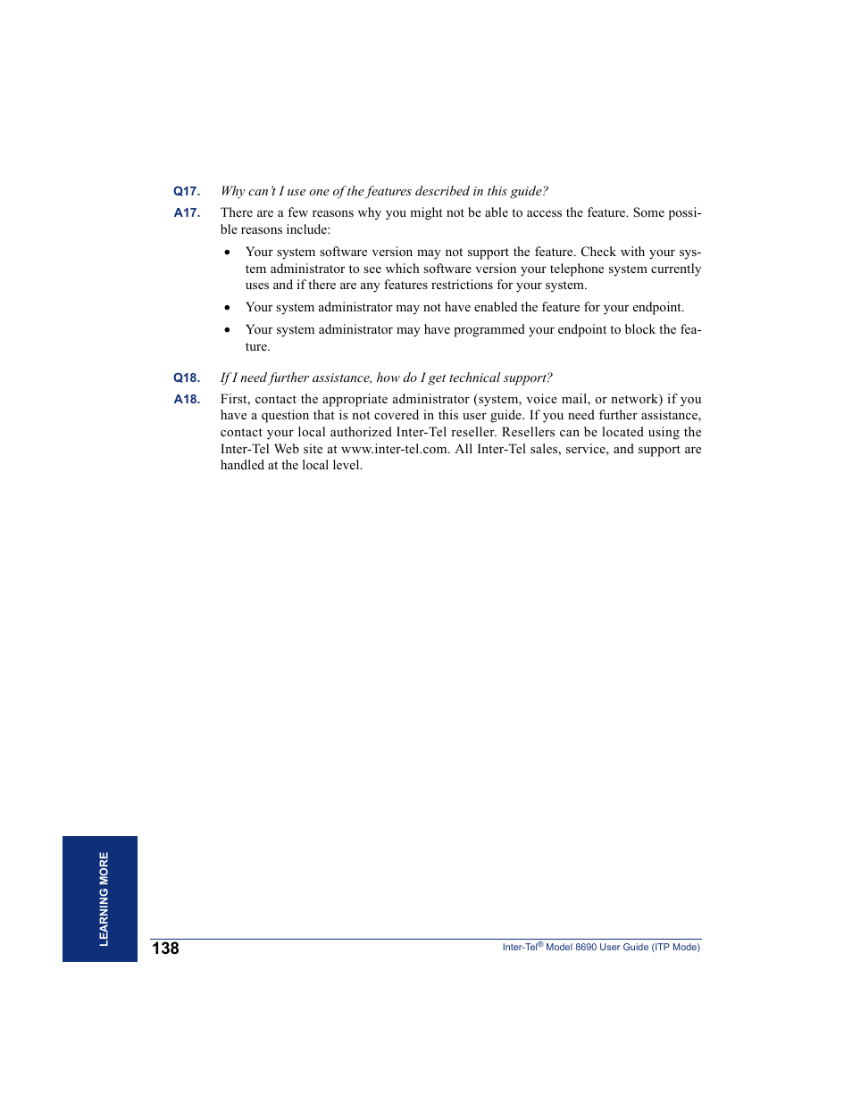 Inter-Tel ENDPOINT 8690 User Manual | Page 144 / 156