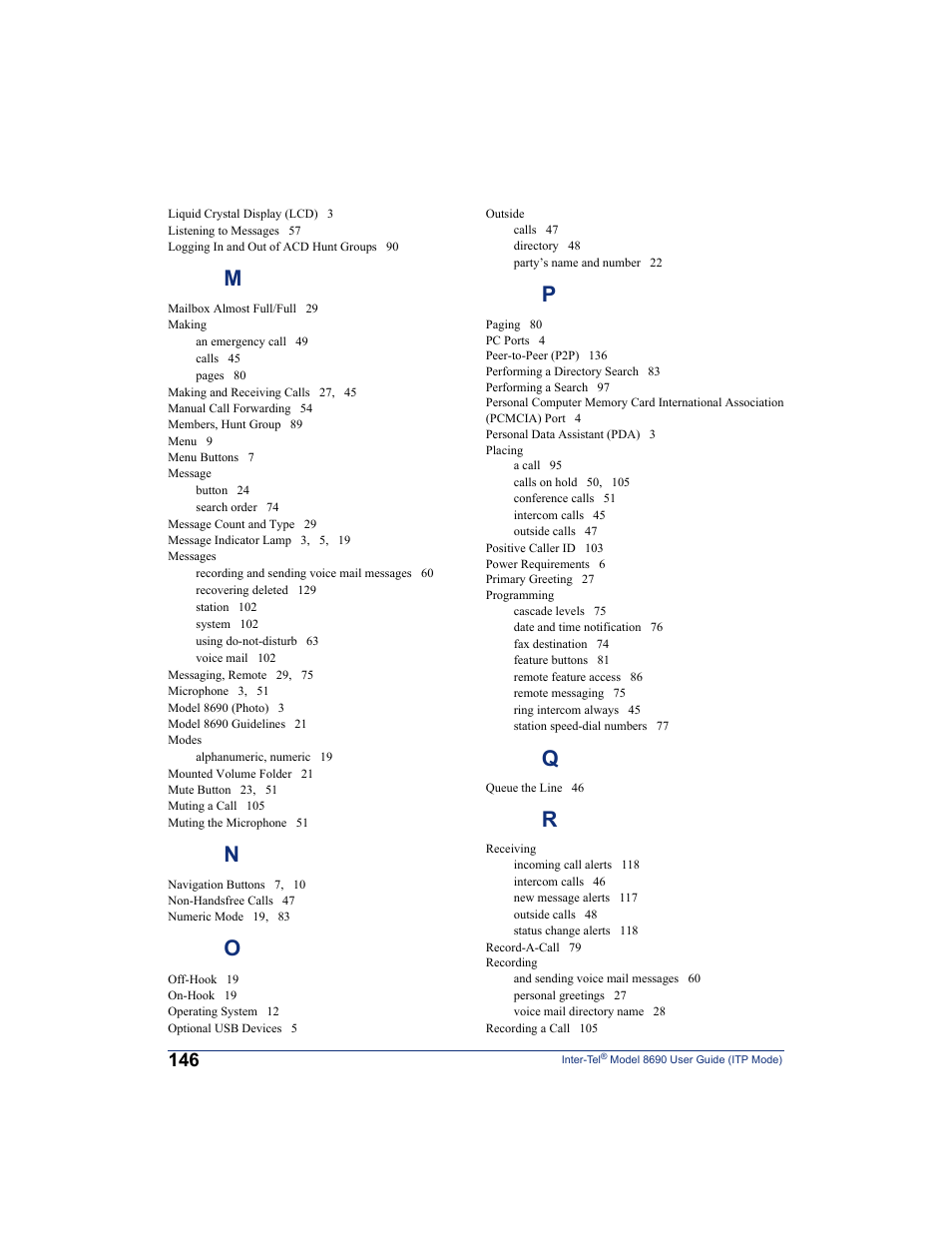 Inter-Tel ENDPOINT 8690 User Manual | Page 152 / 156