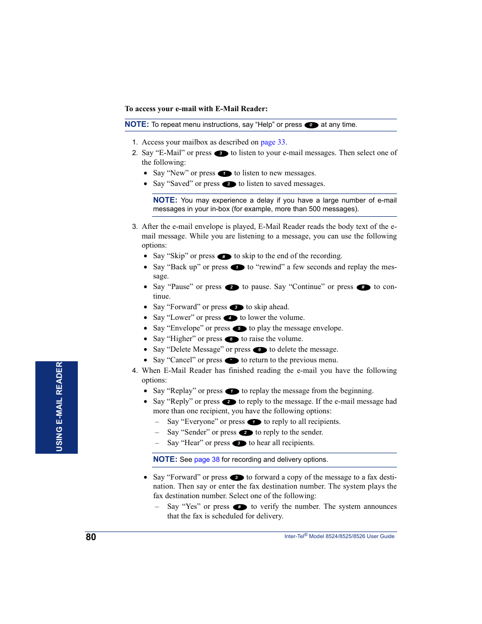 Inter-Tel 8526 User Manual | Page 92 / 114