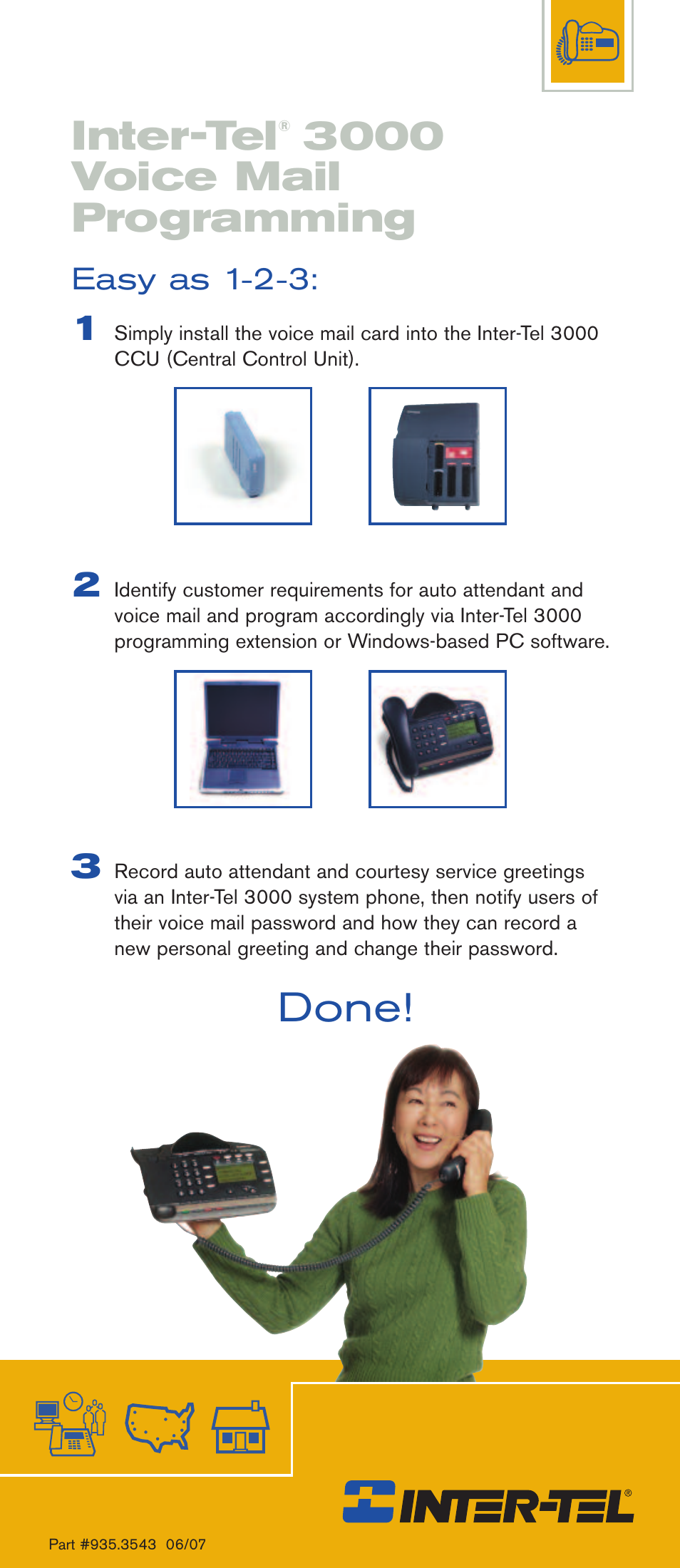 Done! inter-tel, 3000 voice mail programming | Inter-Tel 3000 User Manual | Page 2 / 2