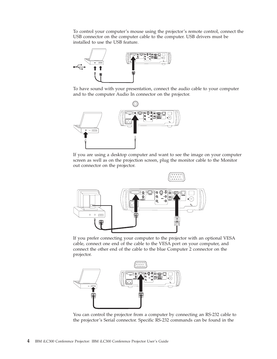 Computer 1, Computer 1 computer 2 computer 2 video, Audio in | IBM Partner Pavilion iLC300 User Manual | Page 14 / 62