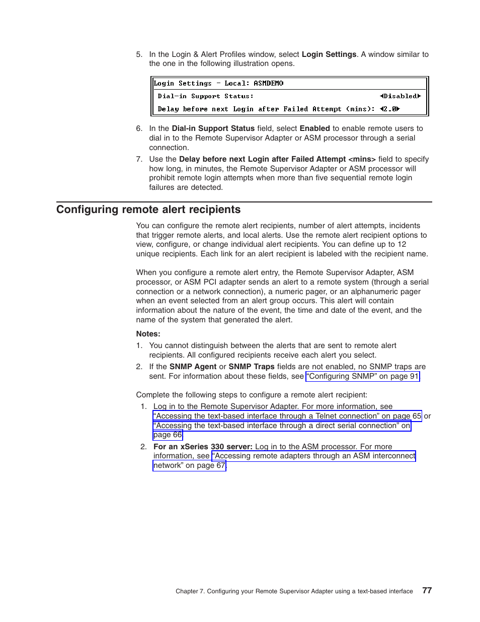 Configuring remote alert recipients | IBM Partner Pavilion Remote Supervisor Adapter User Manual | Page 83 / 124