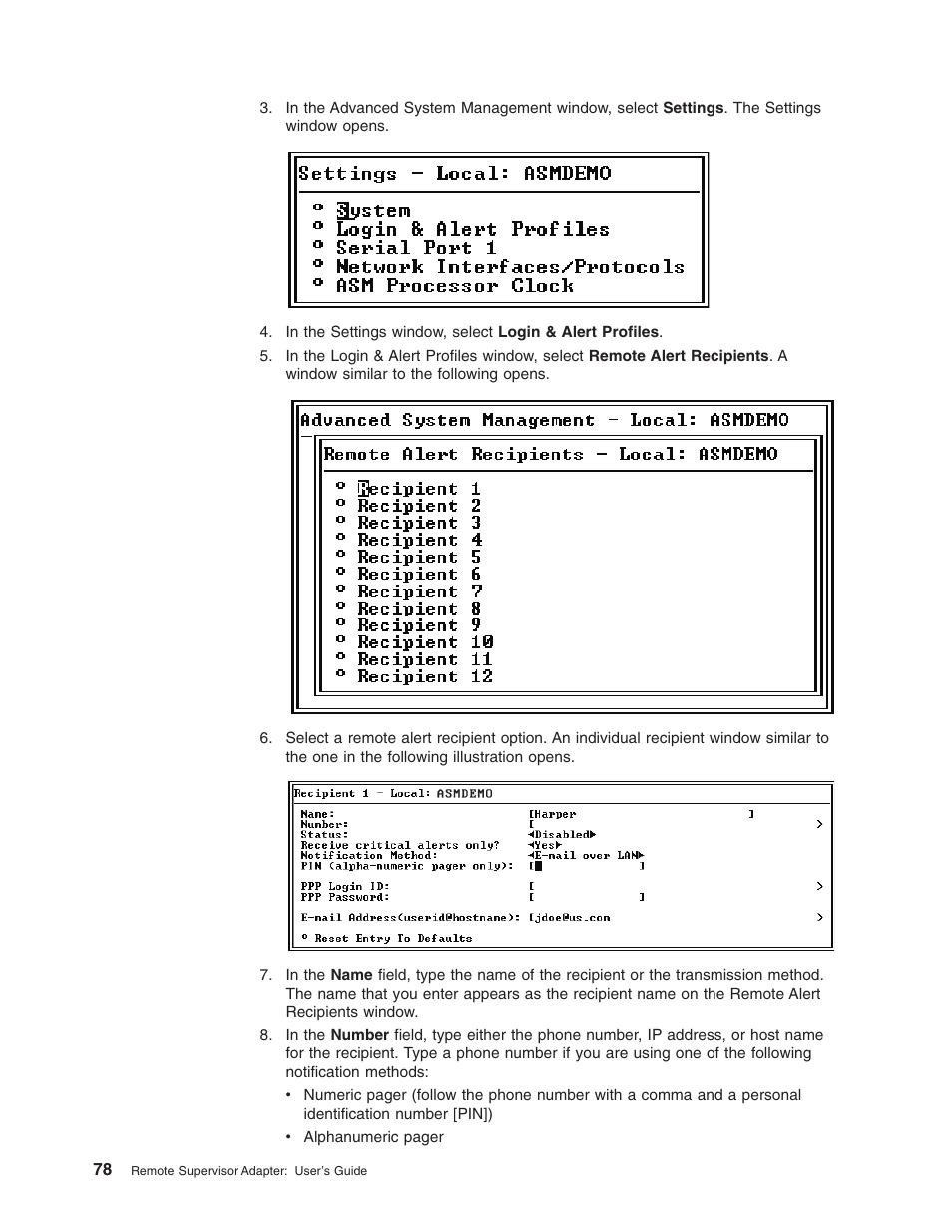 IBM Partner Pavilion Remote Supervisor Adapter User Manual | Page 84 / 124