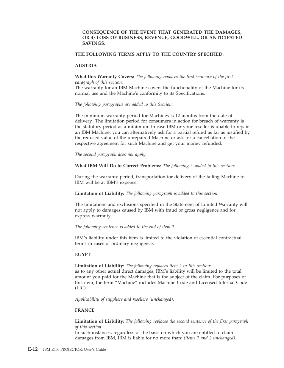 IBM Partner Pavilion PROJECTOR E400 User Manual | Page 62 / 76