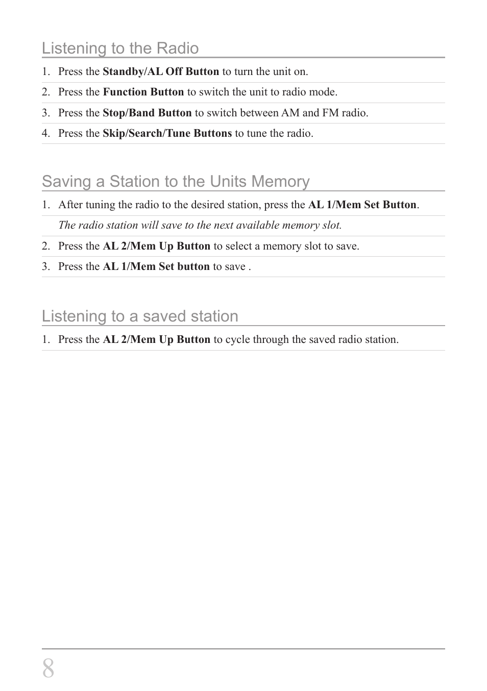 iLive IC308B User Manual | Page 8 / 12