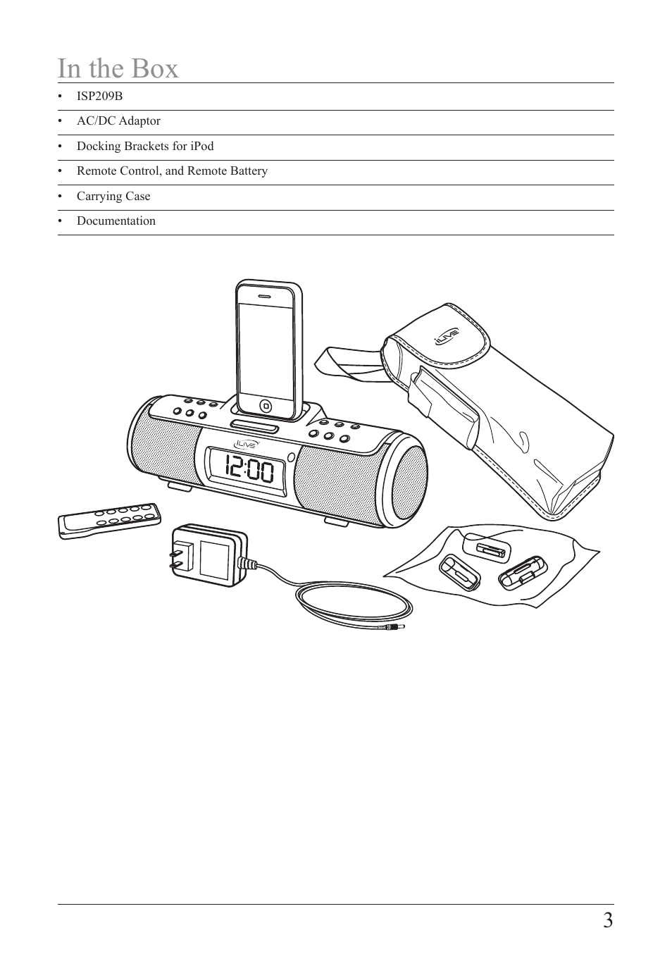 iLive ISP209B User Manual | Page 3 / 12