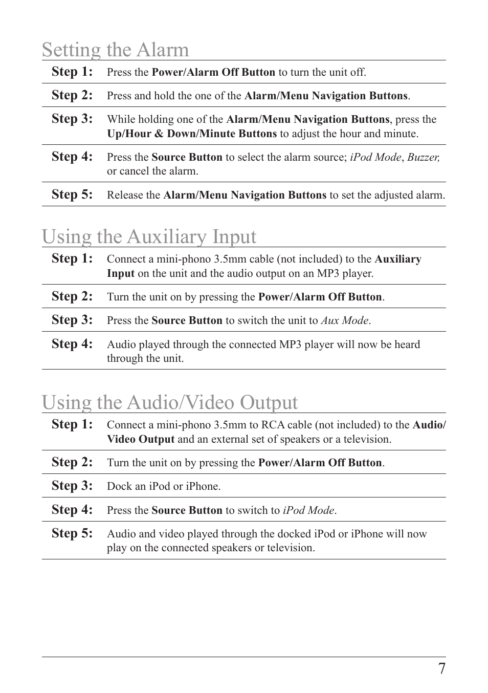 iLive ISP209B User Manual | Page 7 / 12