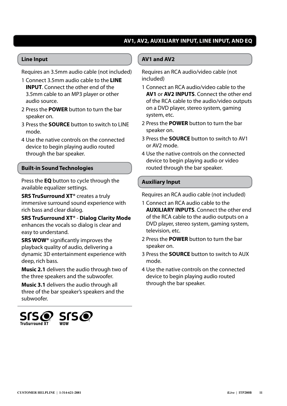 iLive ITP280B User Manual | Page 11 / 16