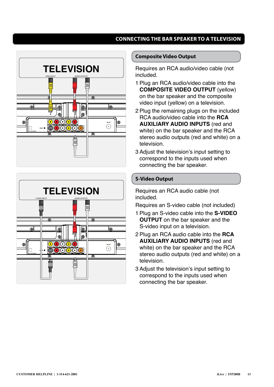 Television | iLive ITP280B User Manual | Page 13 / 16