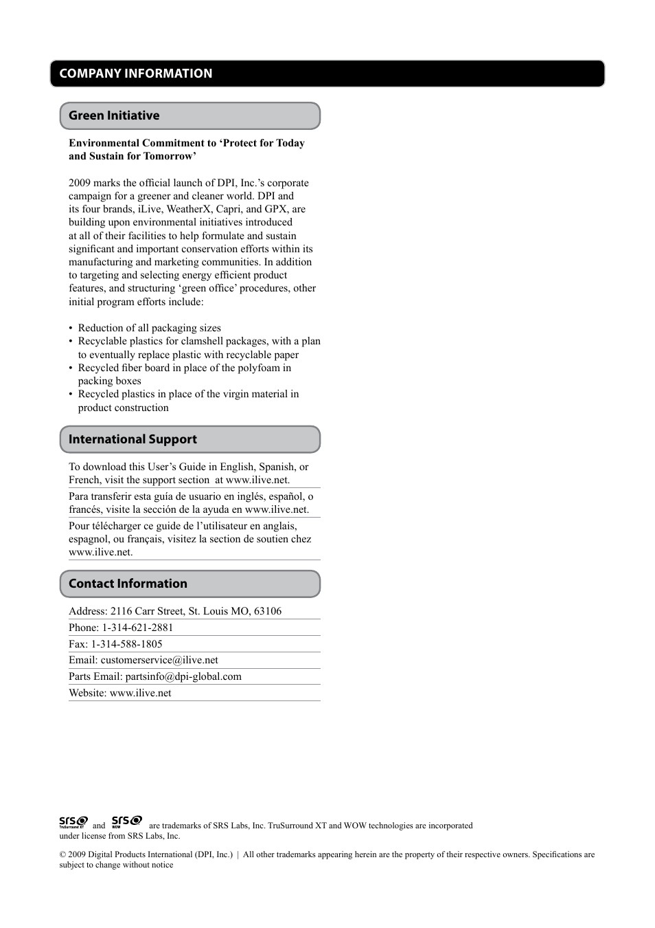 iLive ITP280B User Manual | Page 16 / 16