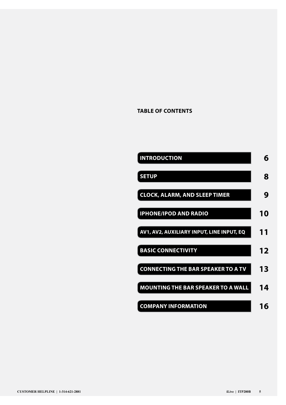 iLive ITP280B User Manual | Page 5 / 16