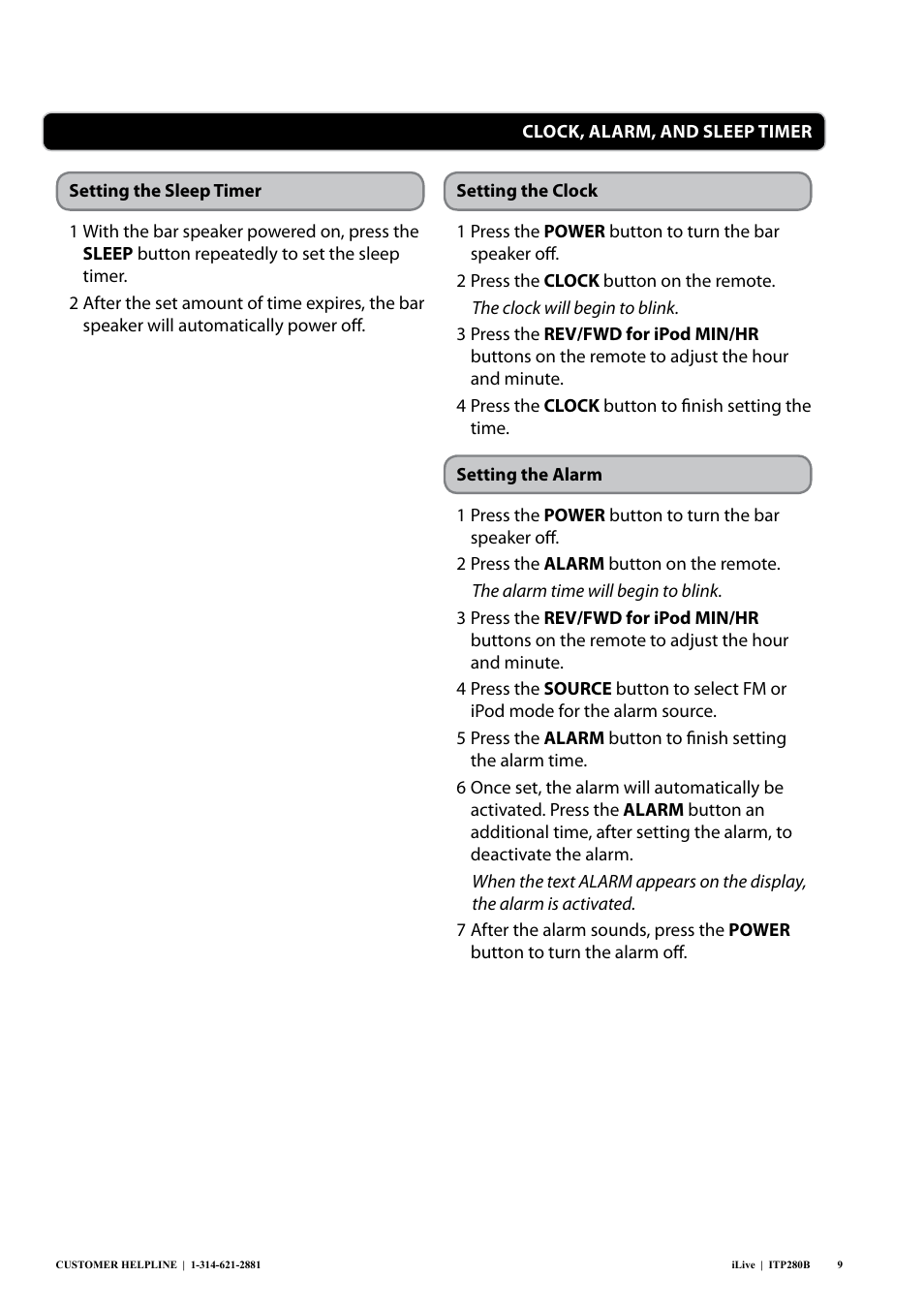 iLive ITP280B User Manual | Page 9 / 16