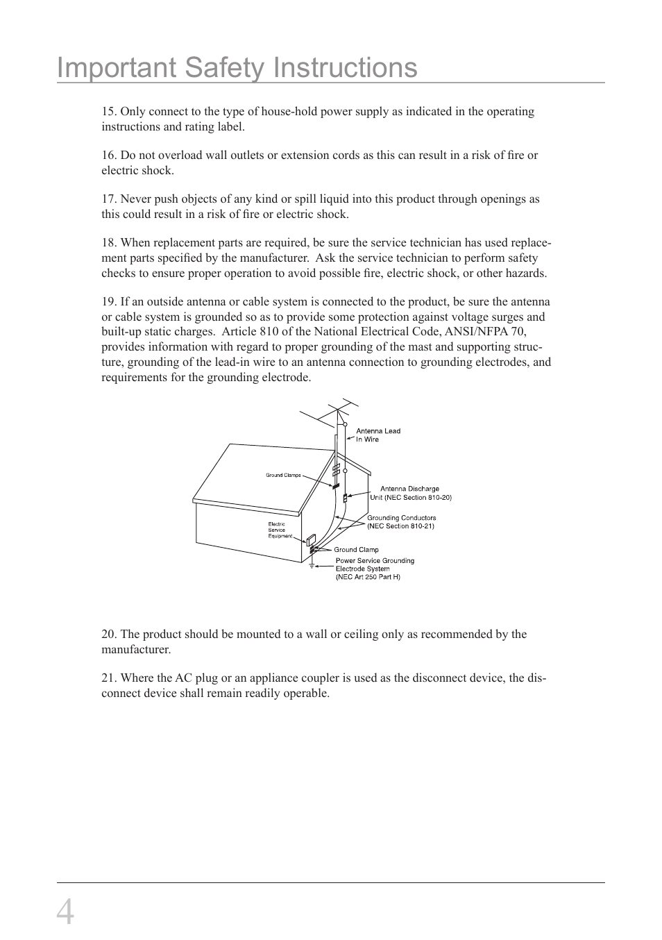 Important safety instructions | iLive IHT3807DT User Manual | Page 4 / 12