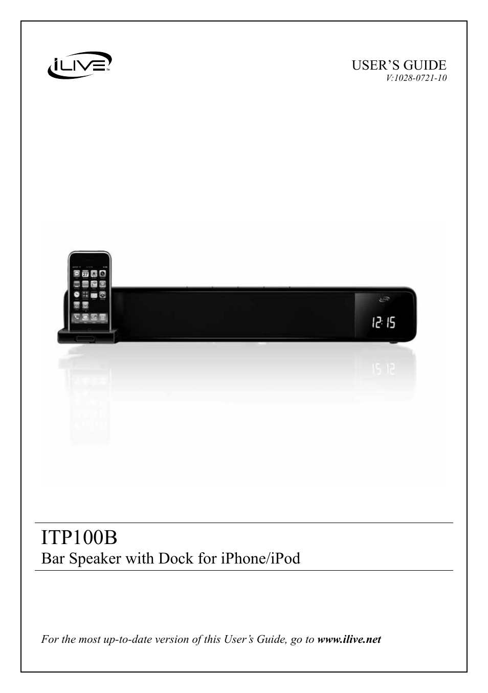 iLive ITP100B User Manual | 12 pages