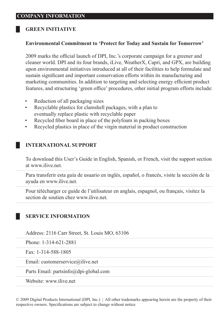 iLive INTELLI SET IC609 User Manual | Page 16 / 16