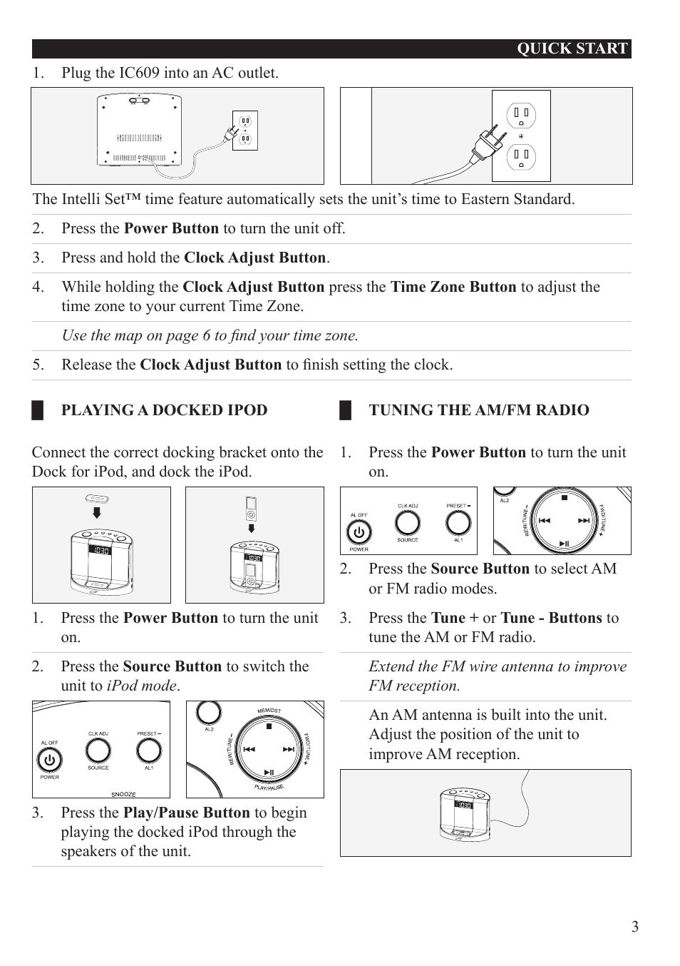 iLive INTELLI SET IC609 User Manual | Page 3 / 16