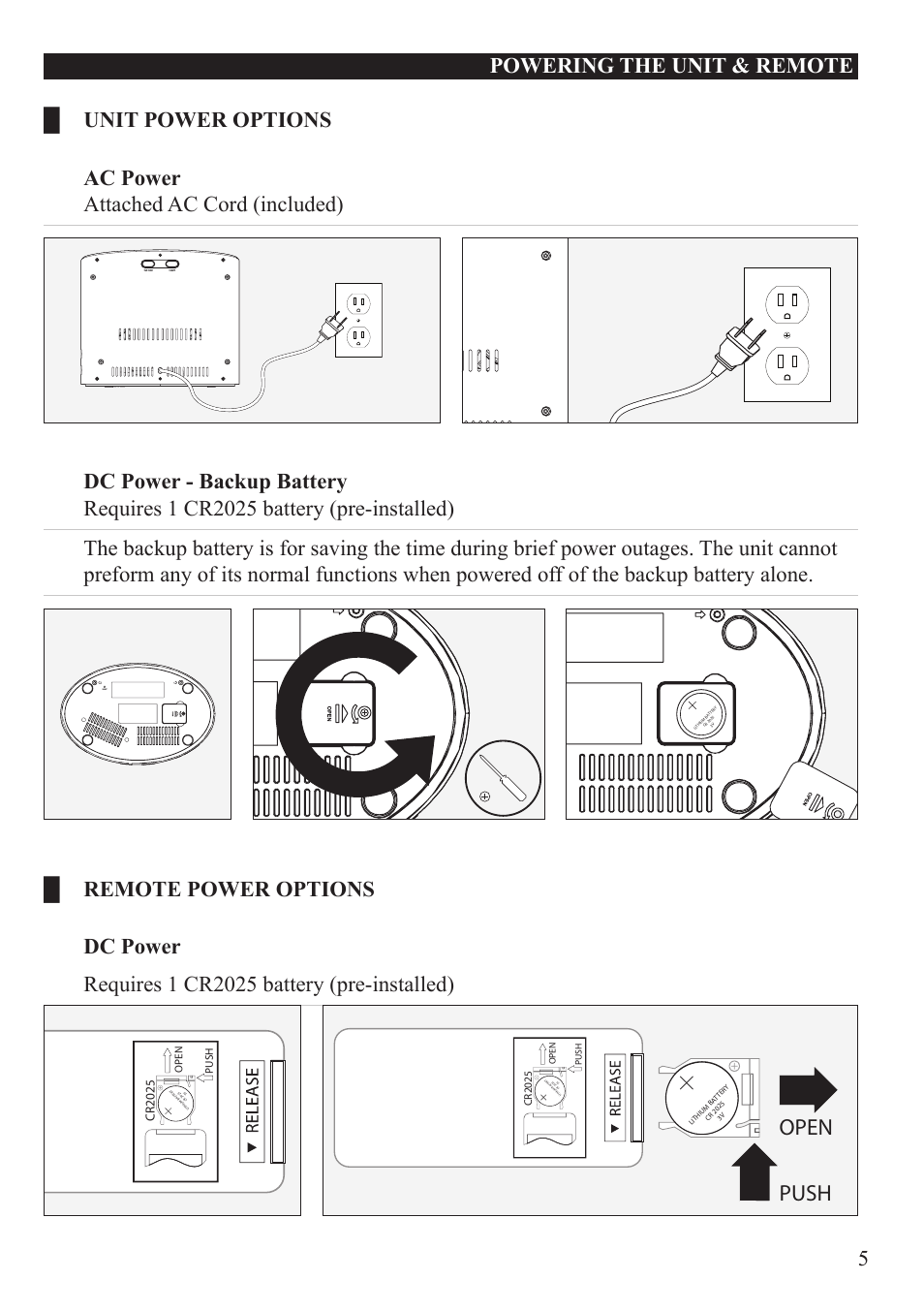 Push open | iLive INTELLI SET IC609 User Manual | Page 5 / 16