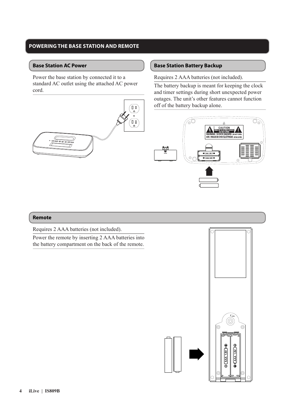 iLive IS809B User Manual | Page 4 / 12