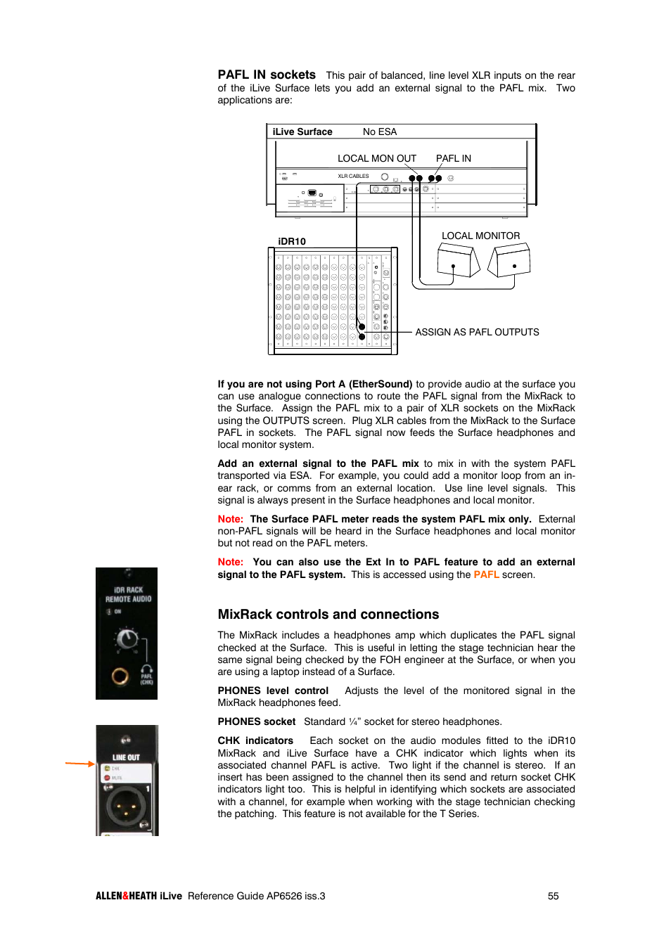Mixrack controls and connections | iLive T SERIES AP6526 User Manual | Page 55 / 111
