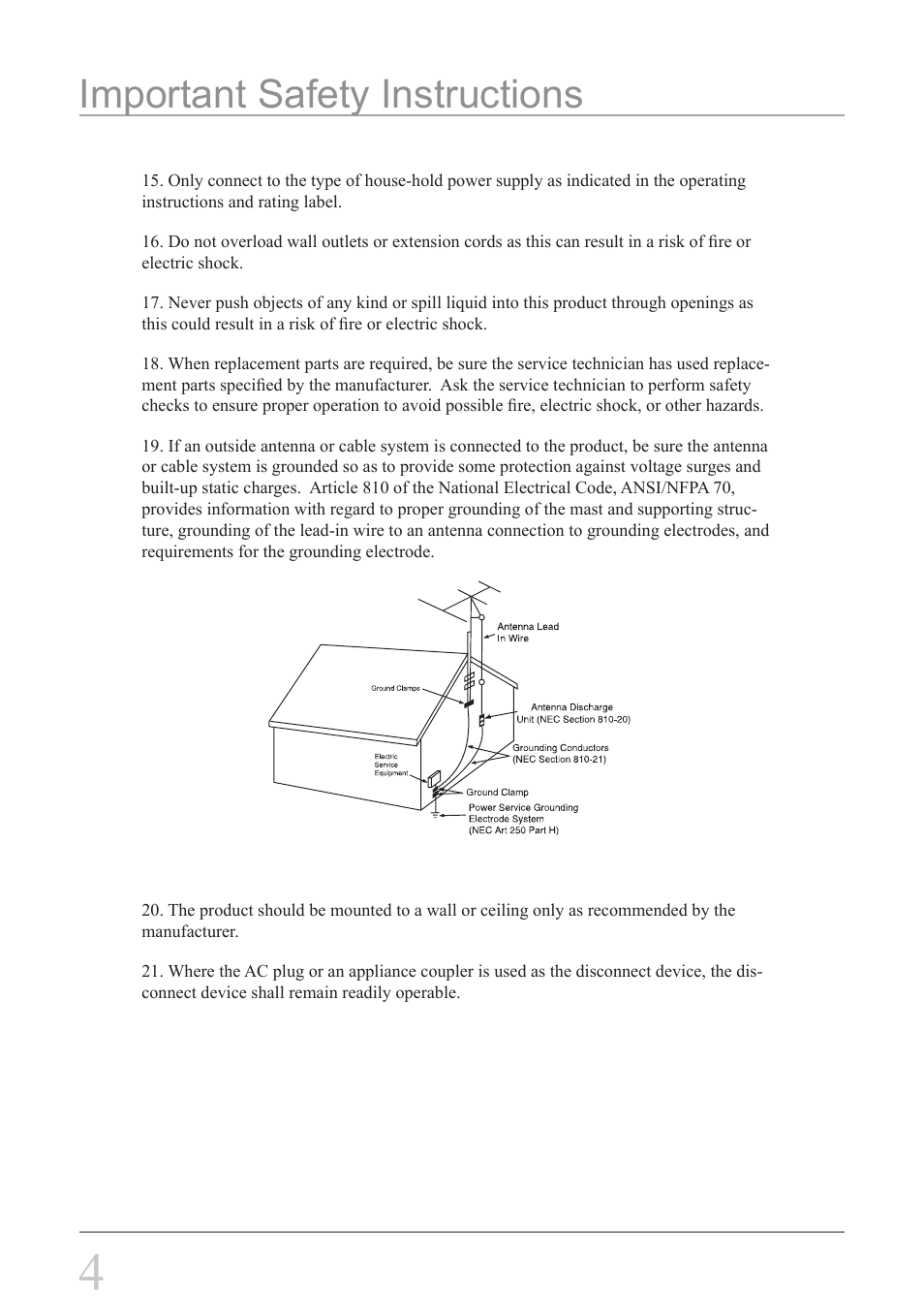 Important safety instructions | iLive IHS1 IHT3807DT User Manual | Page 4 / 12