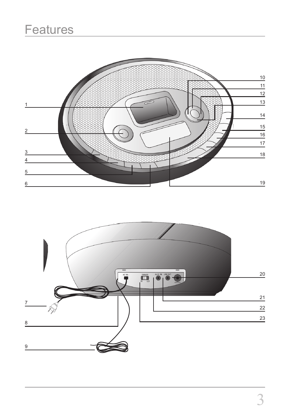 Features | iLive IC3 ICR6307DT User Manual | Page 3 / 8