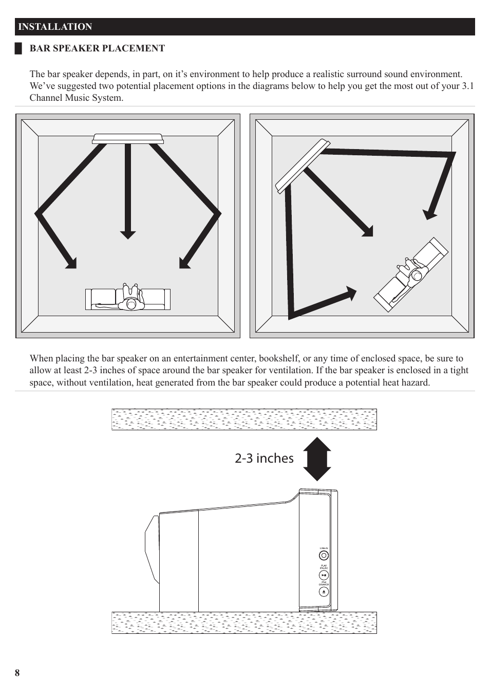 3 inches | iLive IT209B User Manual | Page 8 / 24