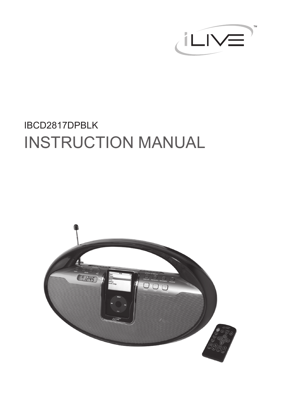 iLive IBCD2817DPBLK User Manual | 12 pages