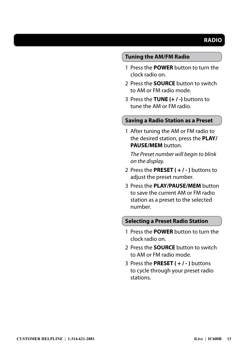 iLive INTELLI SET IC600B User Manual | Page 13 / 16