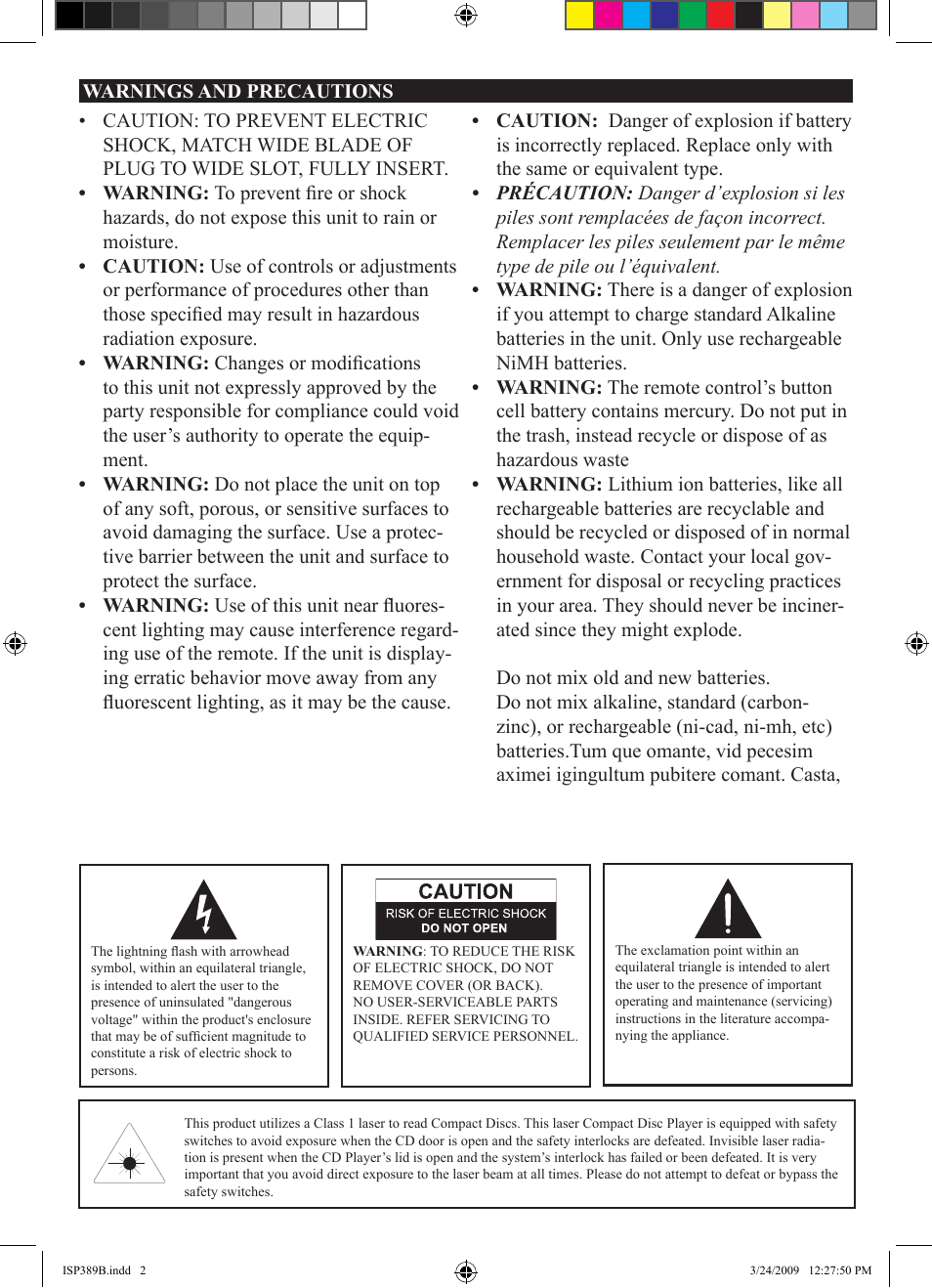 iLive ISP389B User Manual | Page 2 / 12