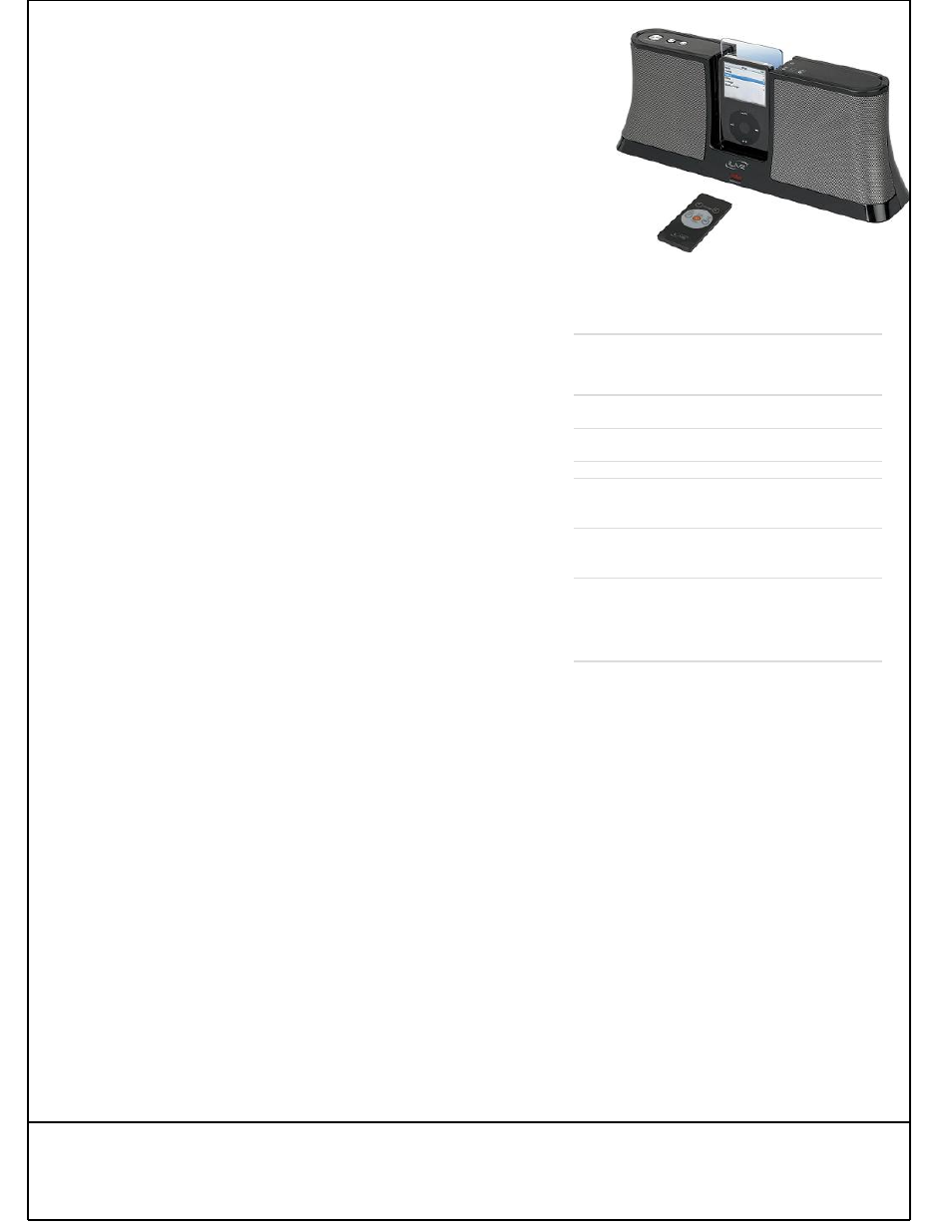 Ispk2806blk, Actual, Speaker system with ipod docking & recharging | iLive ISPK2806BLK User Manual | Page 2 / 2