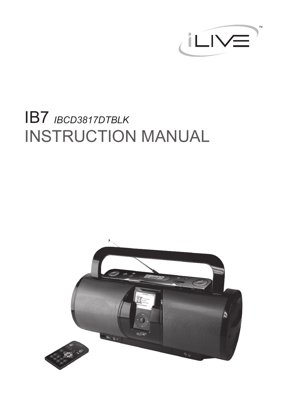 iLive IBCD3817DTBLK User Manual | 8 pages