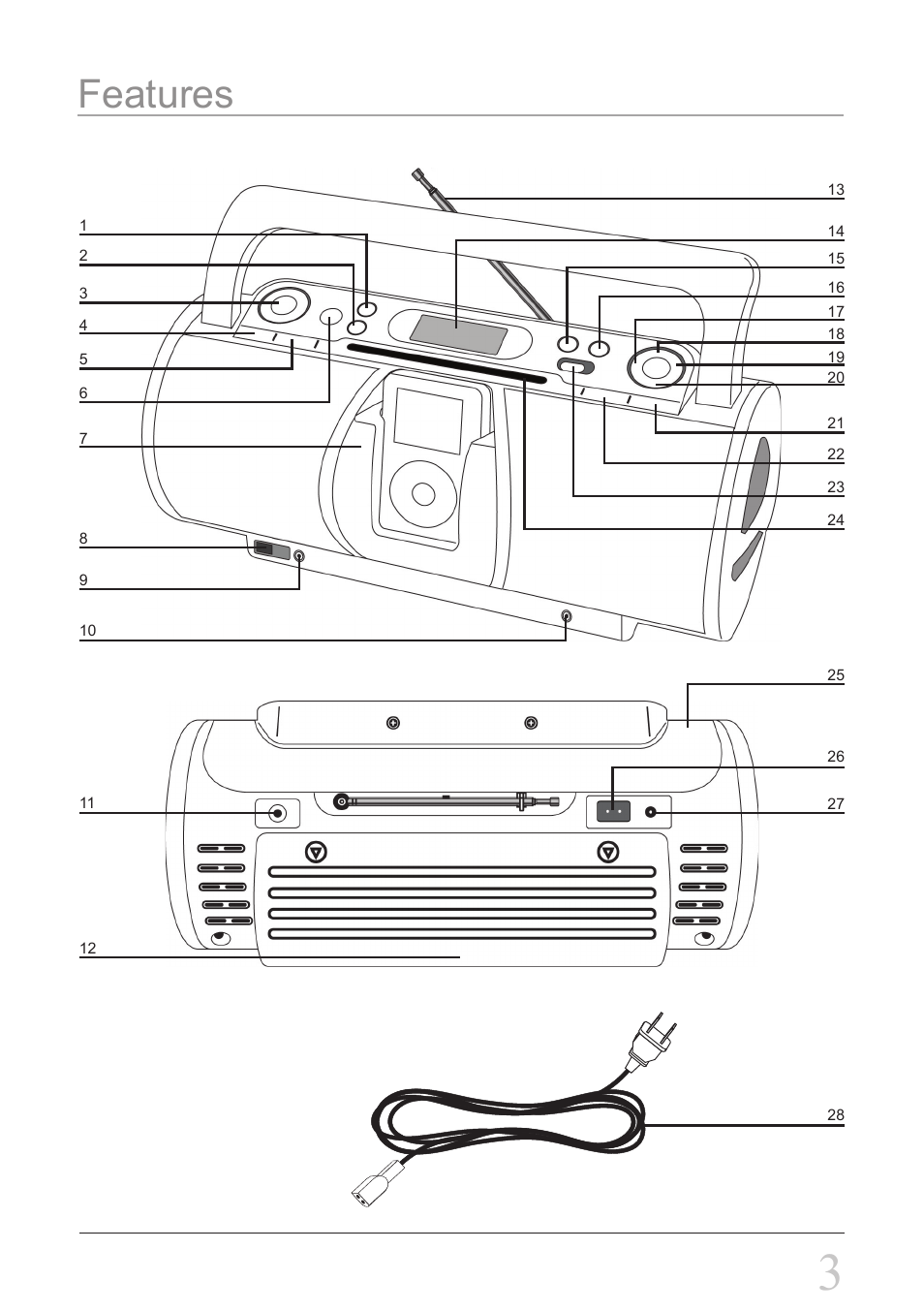 Features | iLive IBCD3817DTBLK User Manual | Page 3 / 8