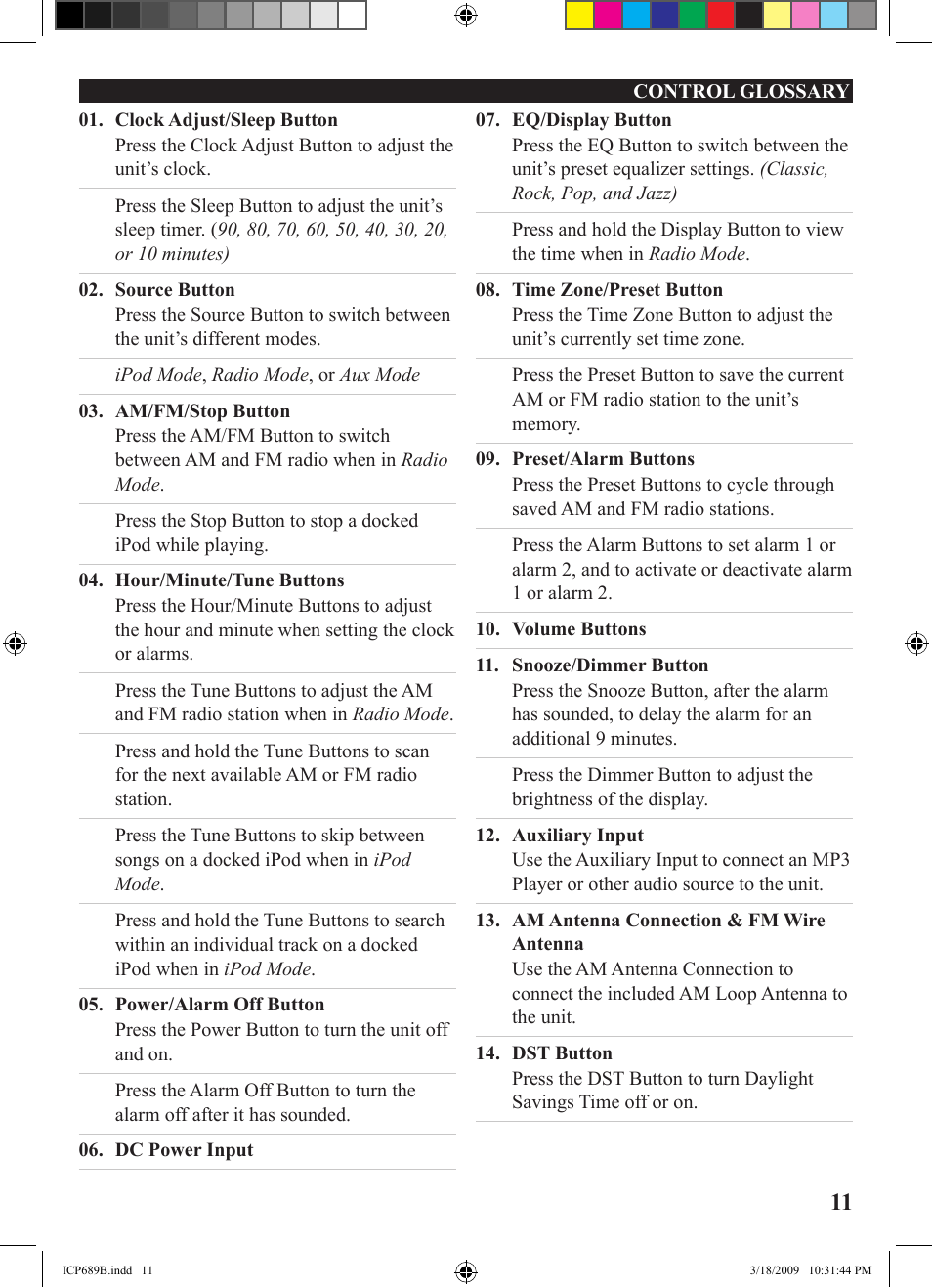 iLive ICP689B User Manual | Page 11 / 16