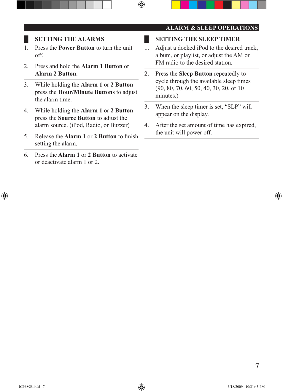 iLive ICP689B User Manual | Page 7 / 16